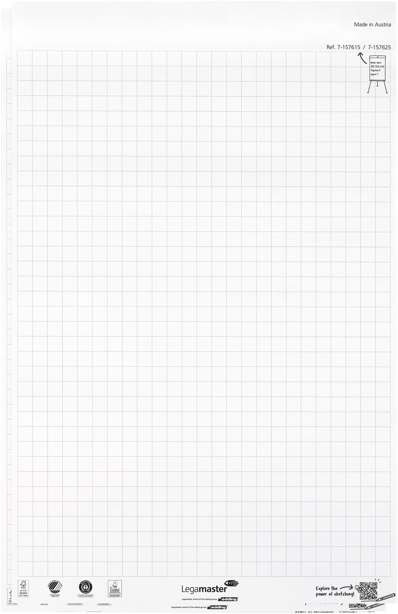 Flipoverpapier Legamaster SKETCH ECO raster 2x 50 vellen 2
