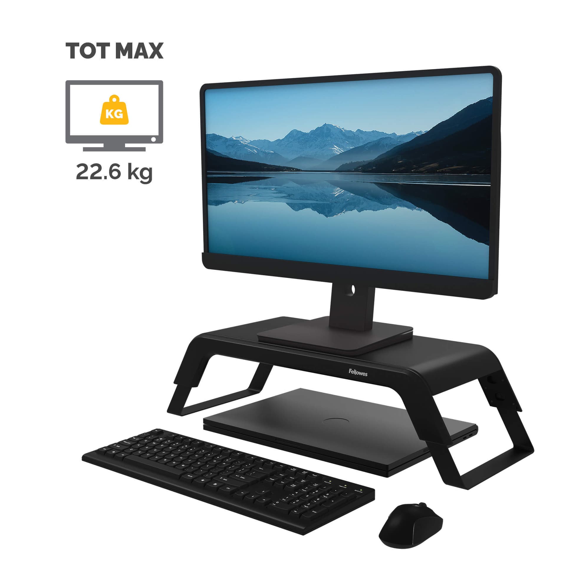 Monitorstandaard Fellowes Hana LT zwart 3