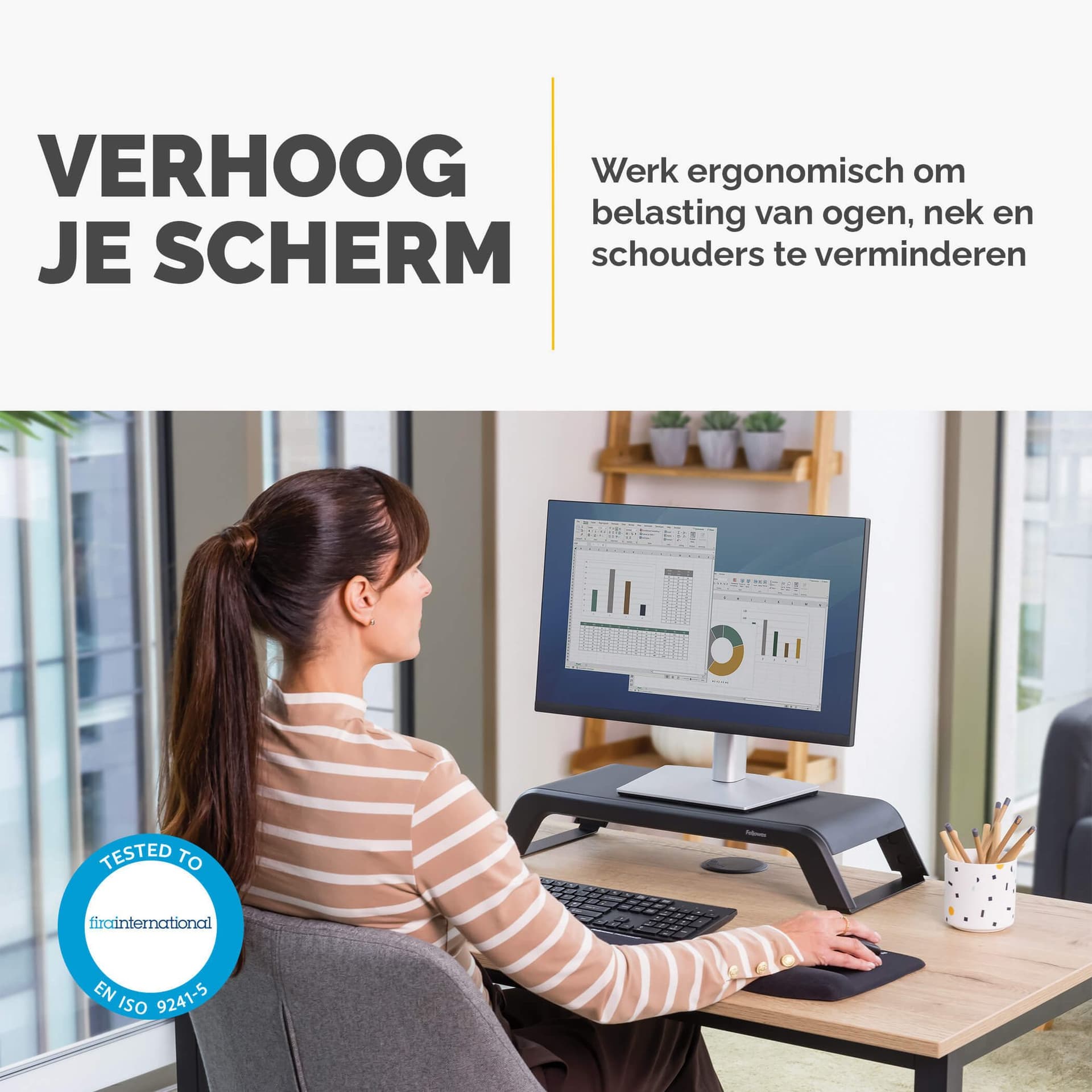 Monitorstandaard Fellowes Hana LT zwart 6