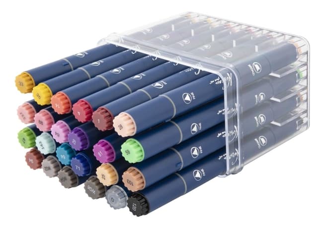 Alcoholmarkers Nassau Arts duopunt set à 24 kleuren 3