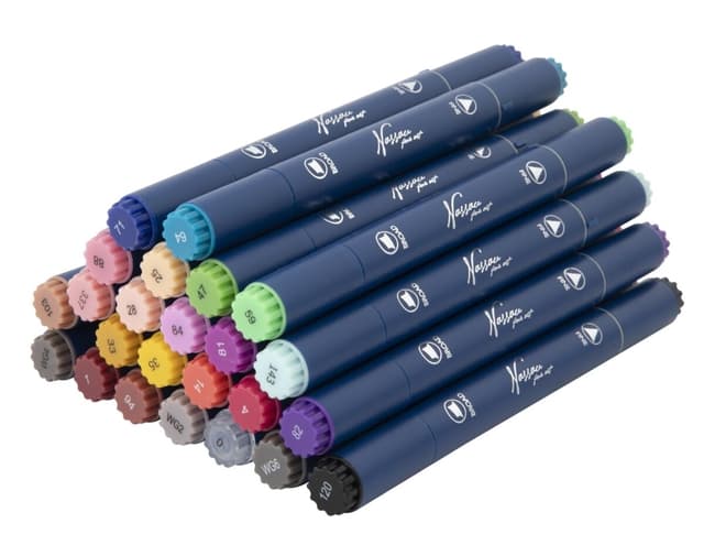 Alcoholmarkers Nassau Arts duopunt set à 24 kleuren 4