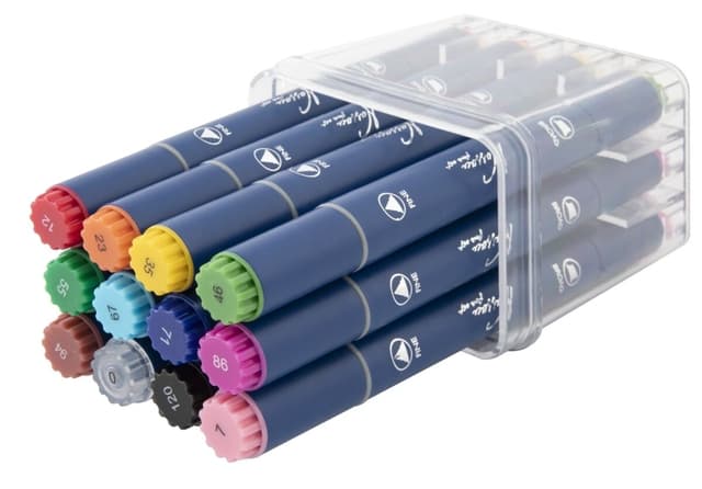 Alcoholmarkers Nassau Arts duopunt set à 12 kleuren 3