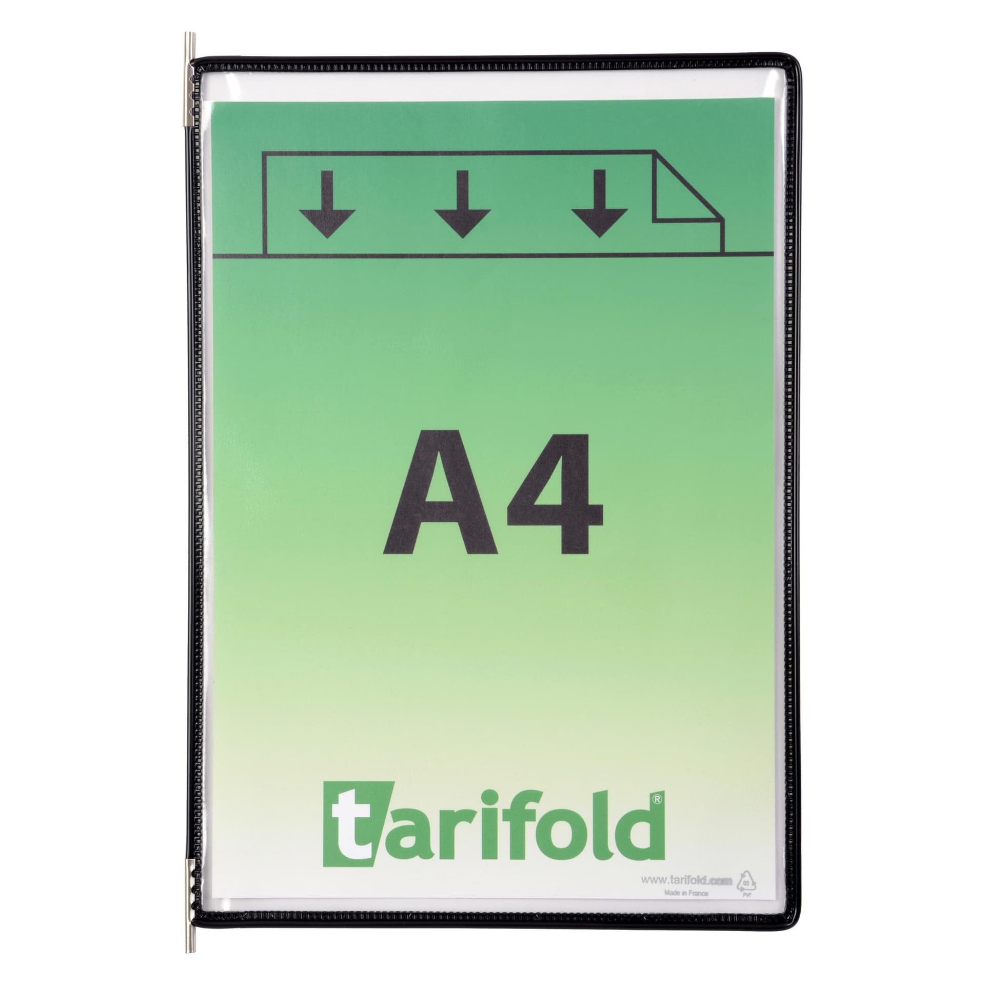Zichtpaneel Tarifold A4 verticaal zwart 10 stuks 2