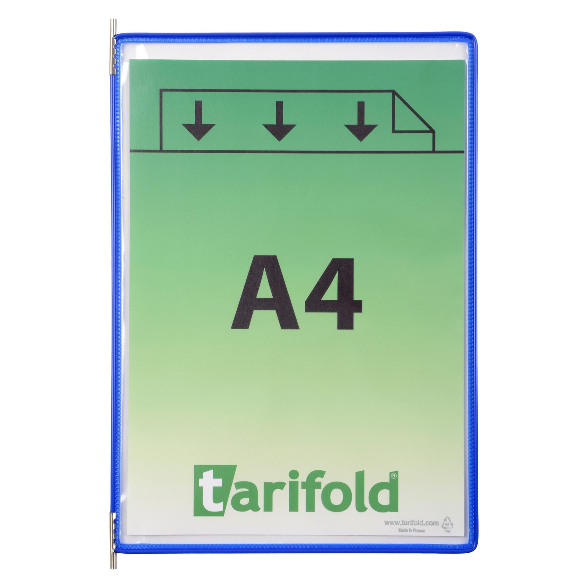 Zichtpaneel Tarifold A4 verticaal blauw 10 stuks 2