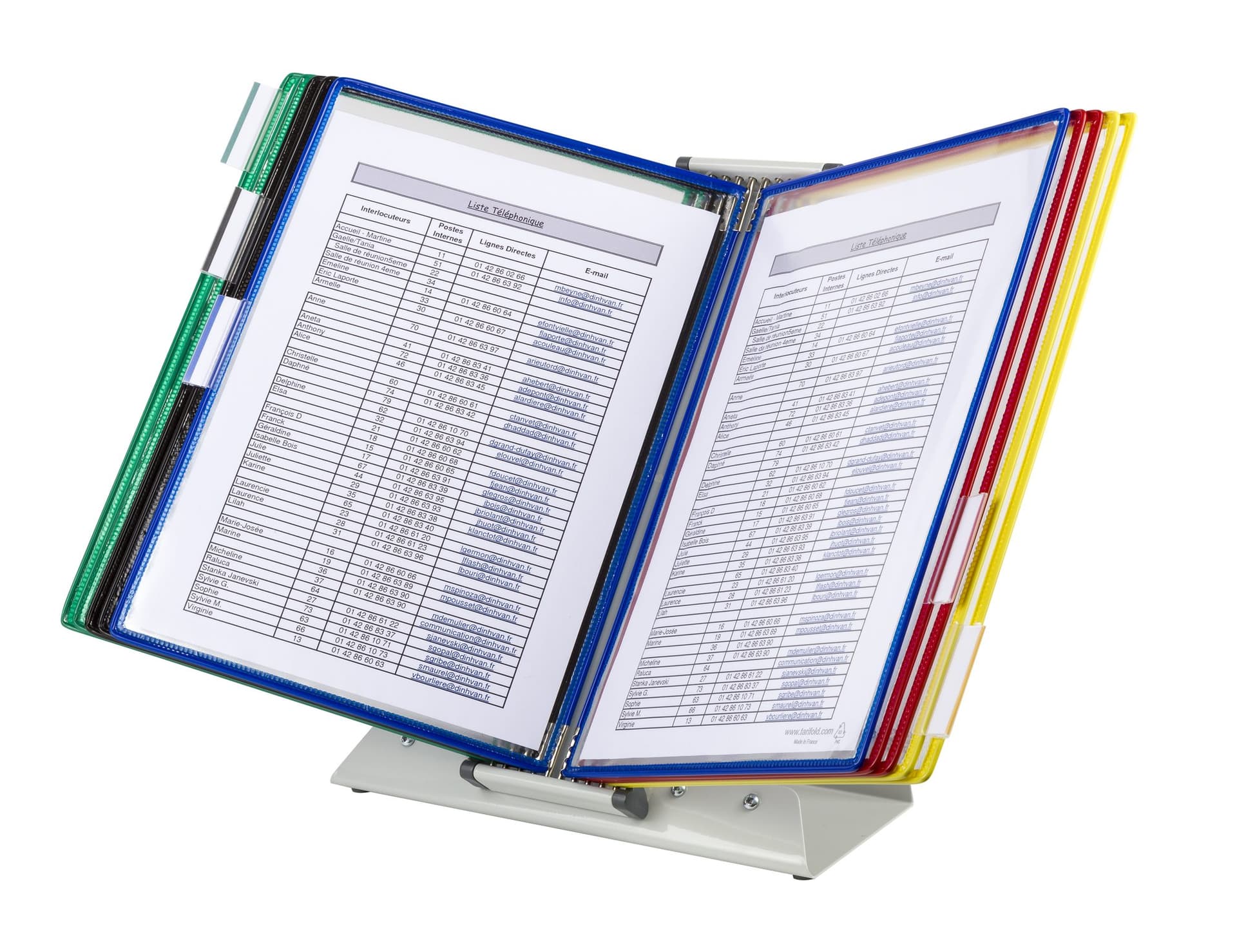 Zichtpanelensysteem bureau Tarifold metaal A4 met 10-tassen assorti 2