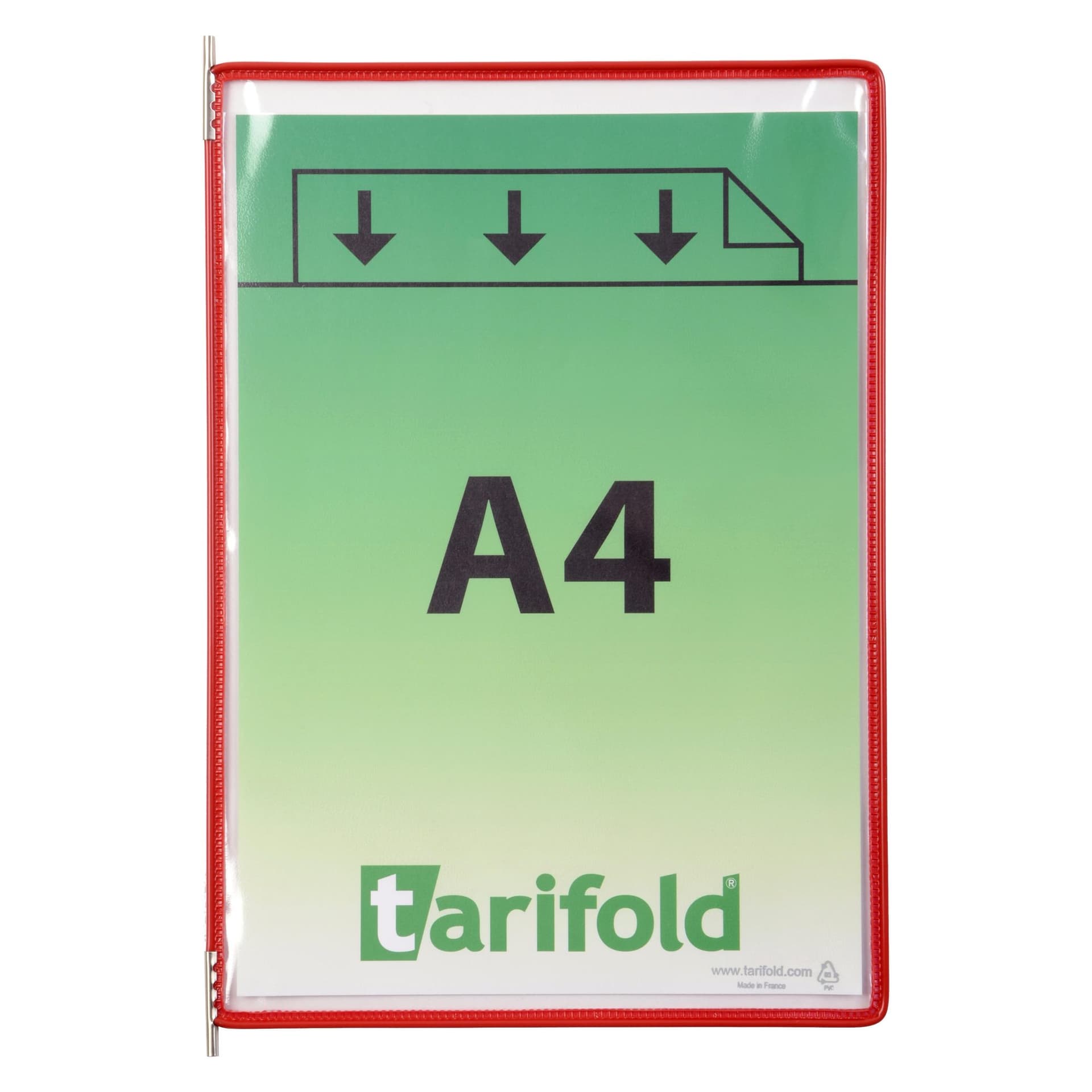 Zichtpaneel Tarifold A4 verticaal rood 10 stuks 2