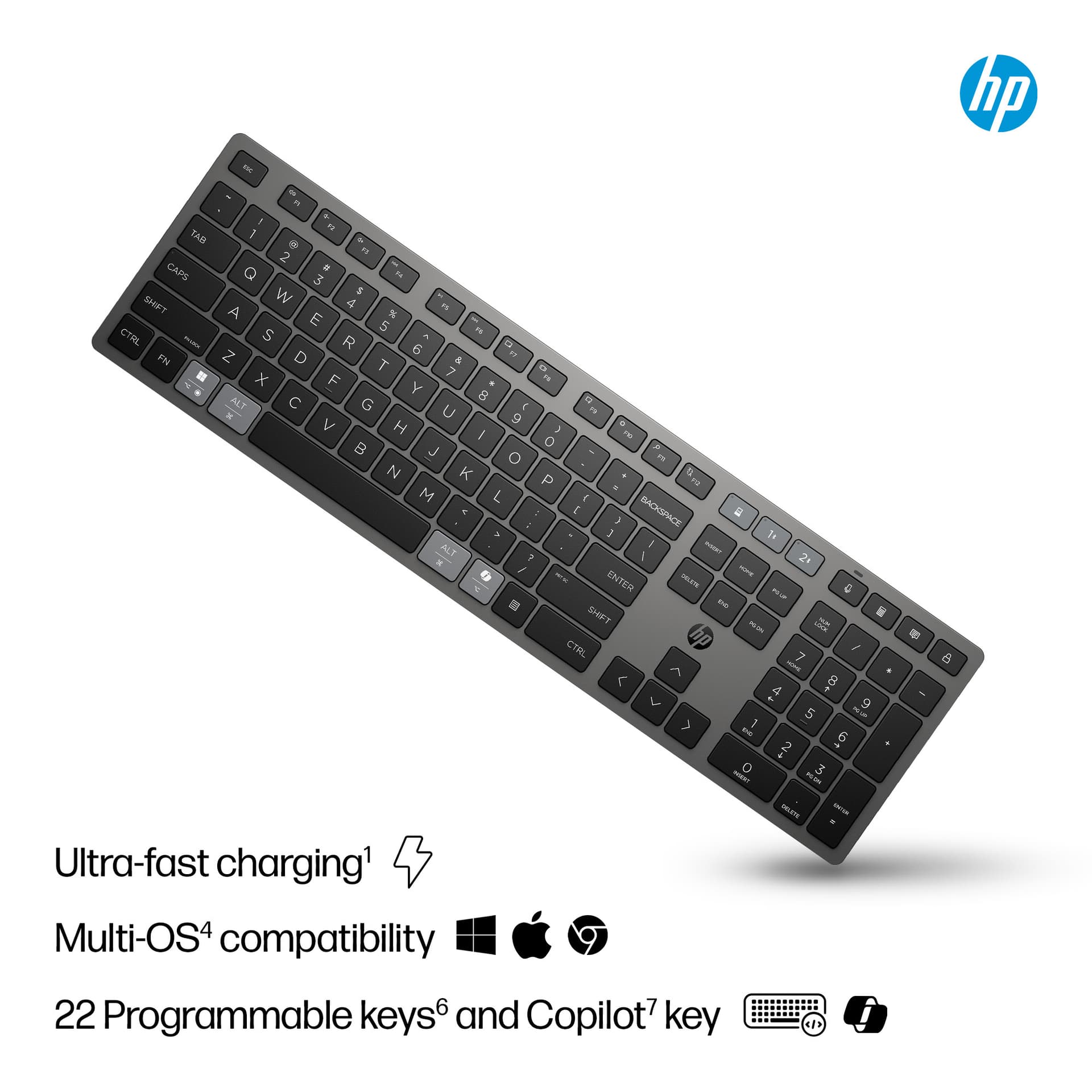 Toetsenbord HP 725 oplaadbaar QWERTY 6