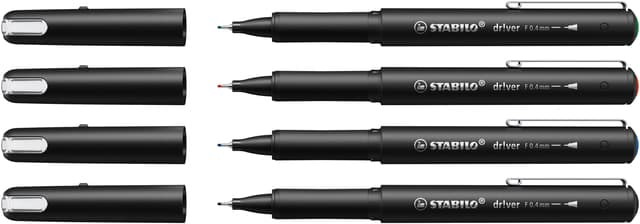 Fineliner STABILO dr!ver fijn assorti 4 stuks 2