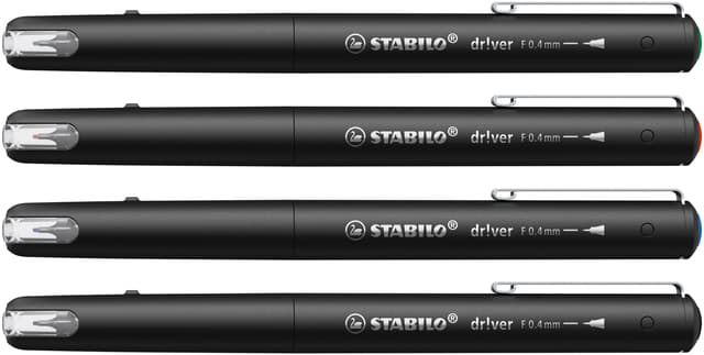 Fineliner STABILO dr!ver fijn assorti 4 stuks 3