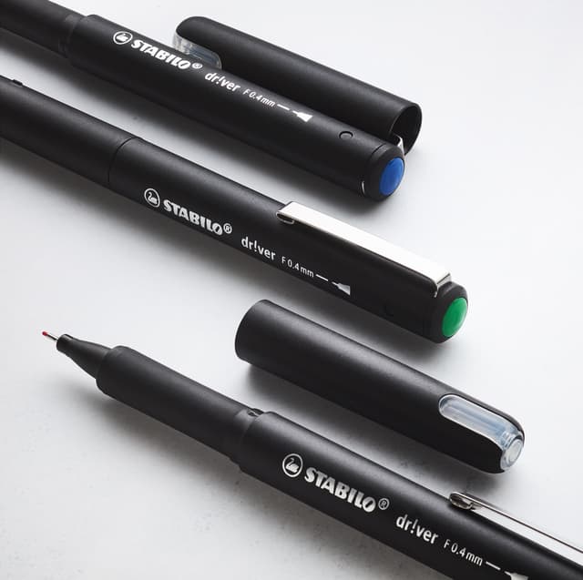Fineliner STABILO dr!ver fijn assorti 4 stuks 5