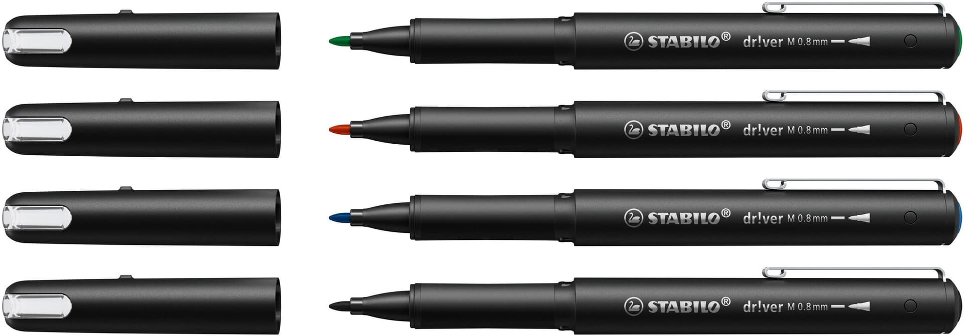 Fineliner STABILO dr!ver medium assorti 4 stuks 2