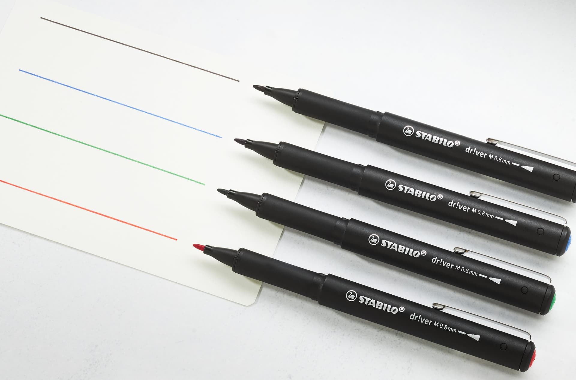 Fineliner STABILO dr!ver medium assorti 4 stuks 4
