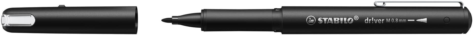 Fineliner STABILO dr!ver medium zwart