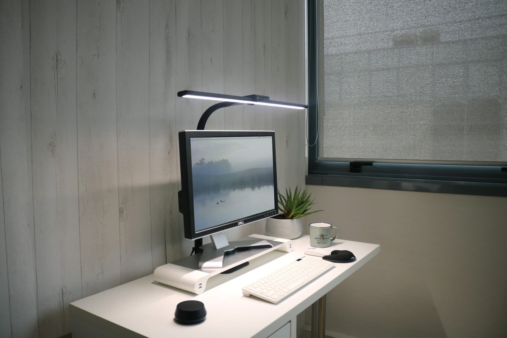 Bureaulamp Unilux Strata base led zwart 8