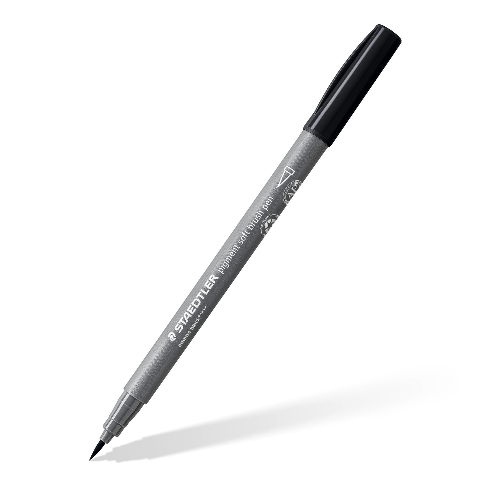 Brushpen Staedtler pigment pen etui à 6 grijze kleuren 2