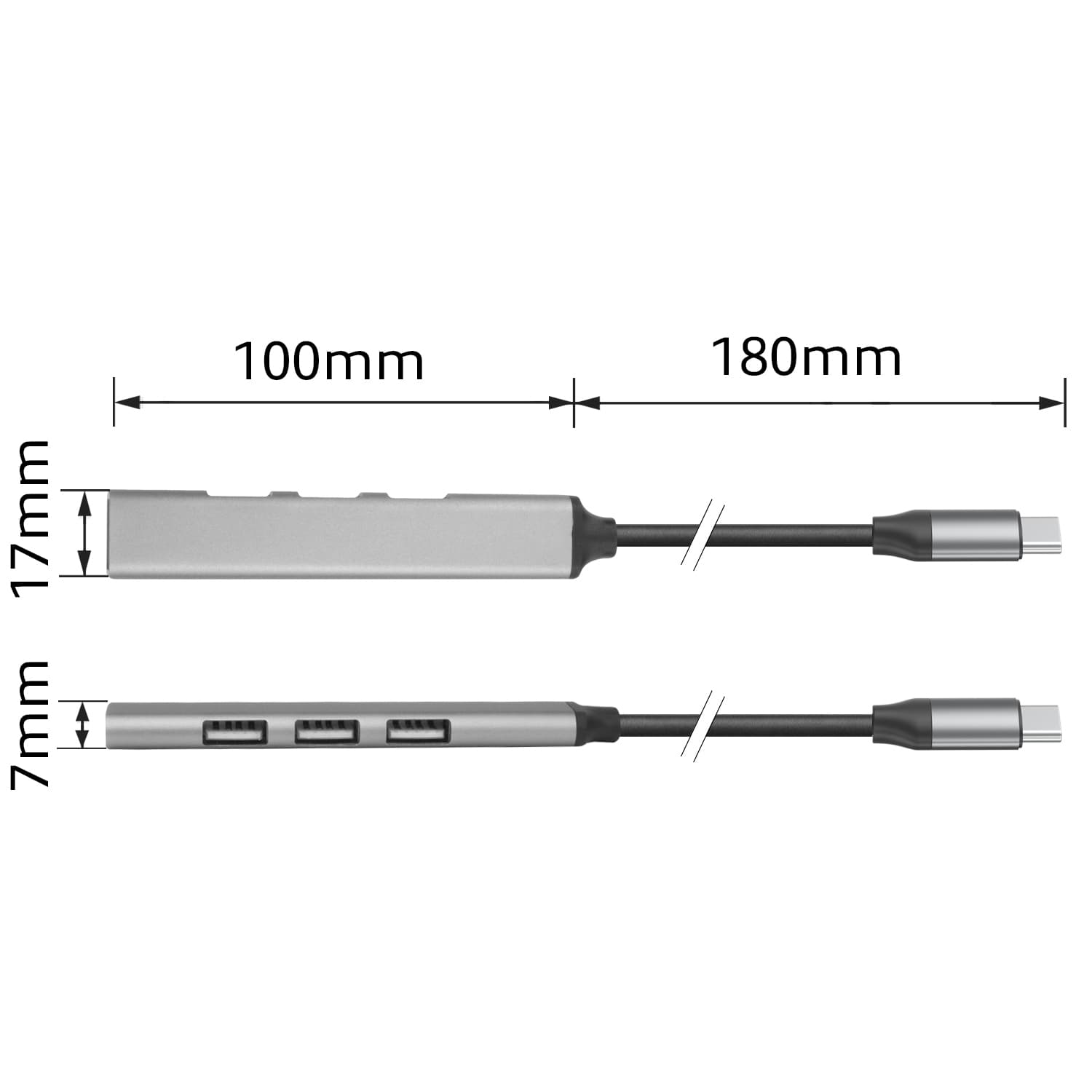Hub ACT USB-C 3x USB-A 2.0 en 1x USB-A 3.0 6
