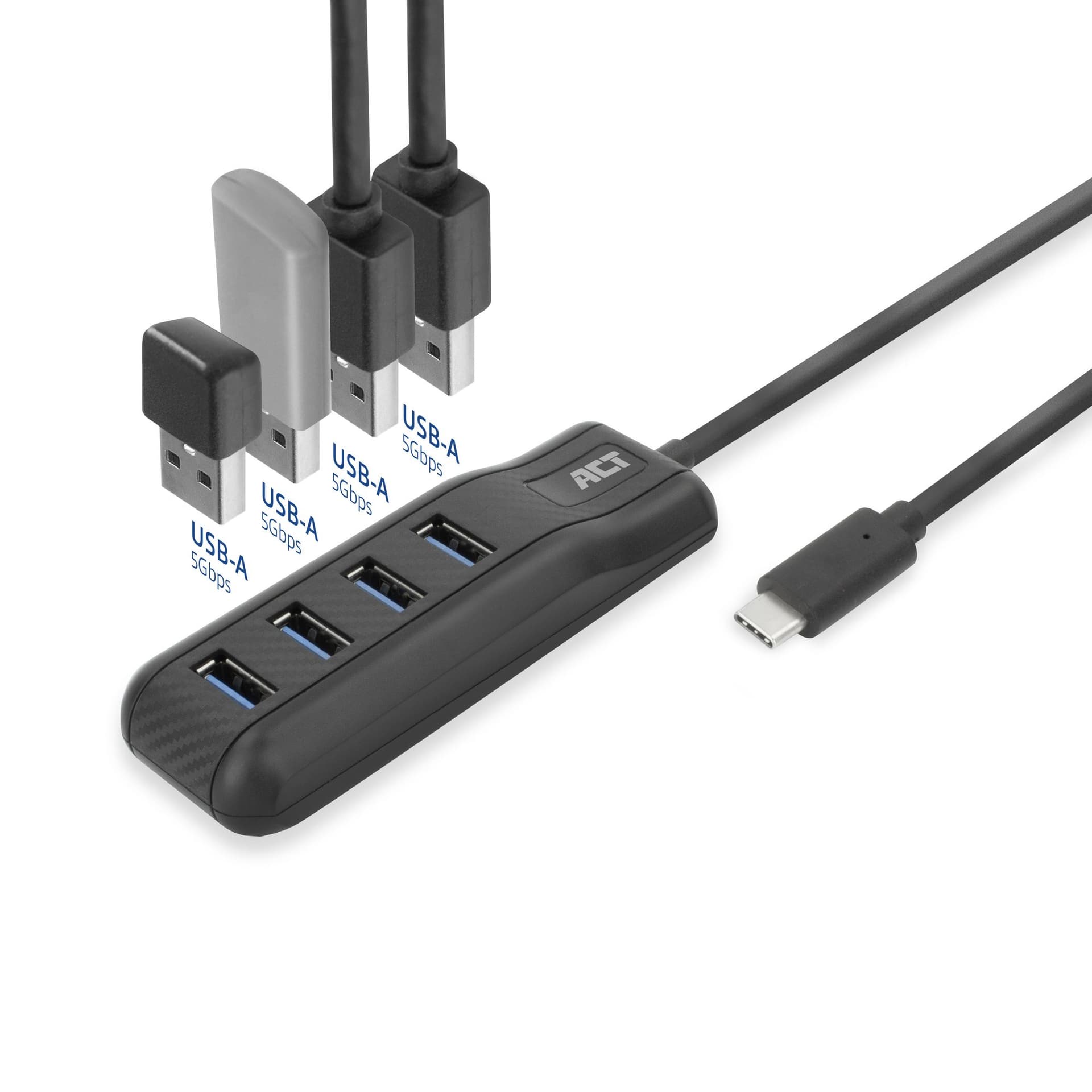Hub ACT USB-C 3.0 4 poorts USB-A 4