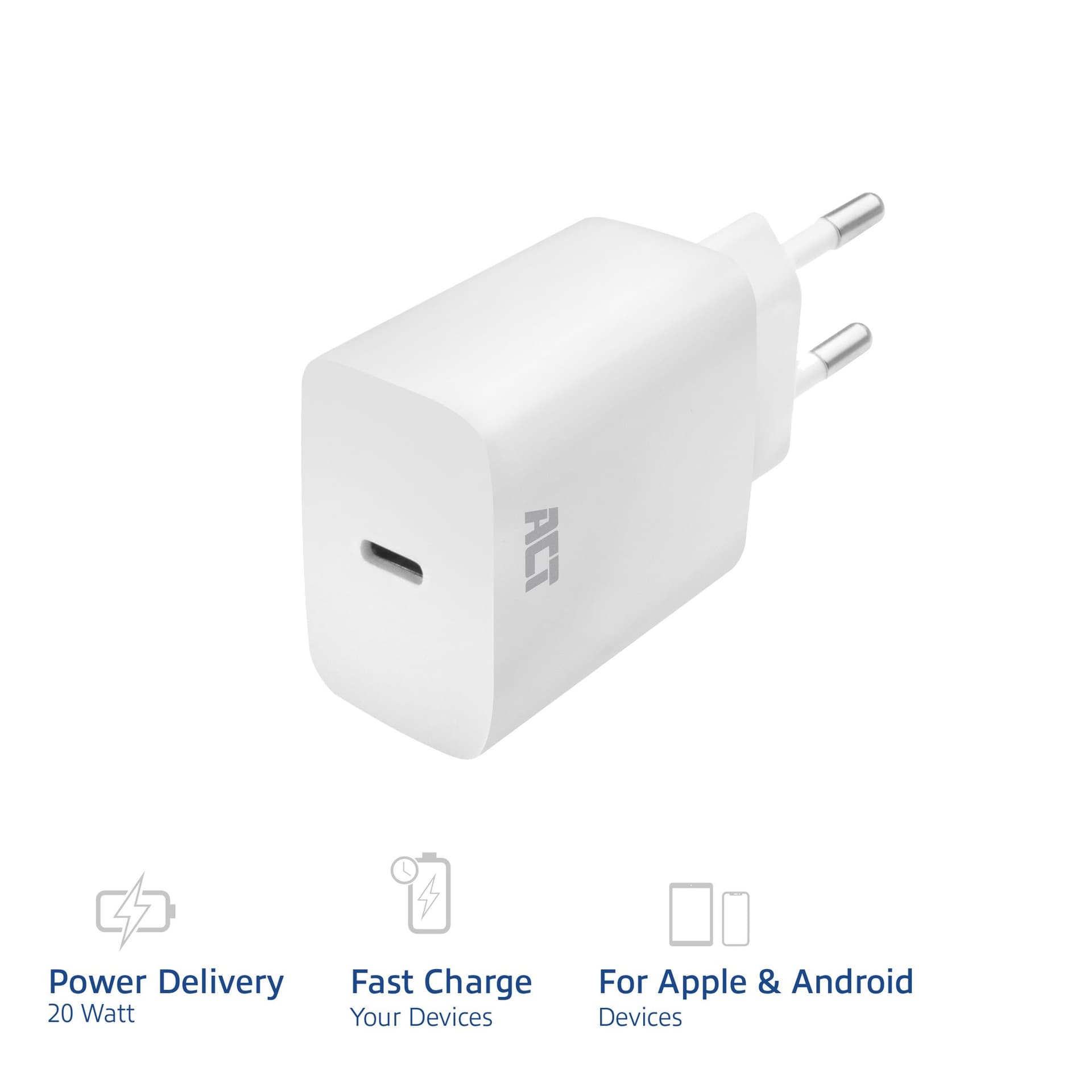 Oplader ACT USB-C 1-poort 20W Power Delivery 2