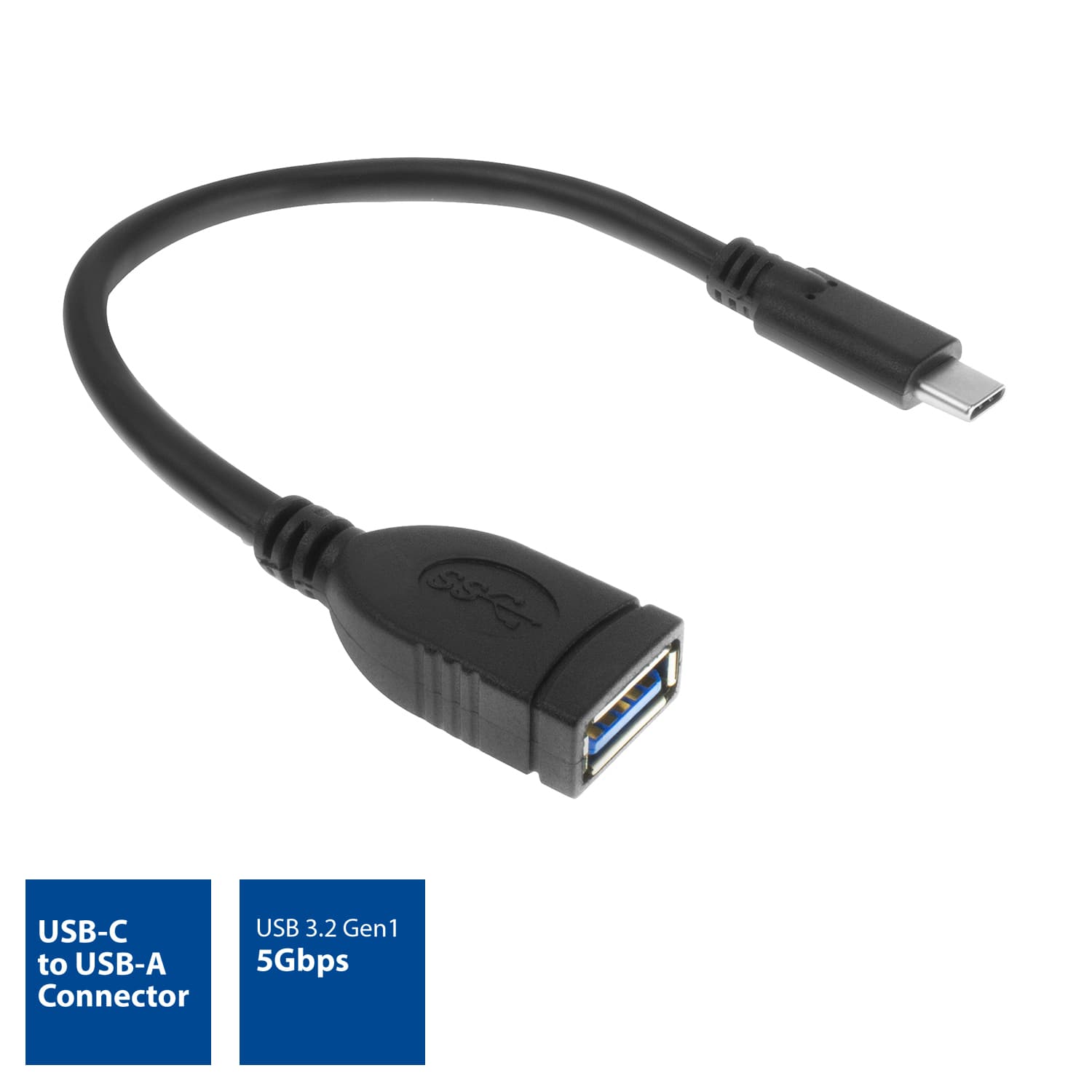Kabel ACT USB 3.0 OTG USB-C male naar USB-A female 2