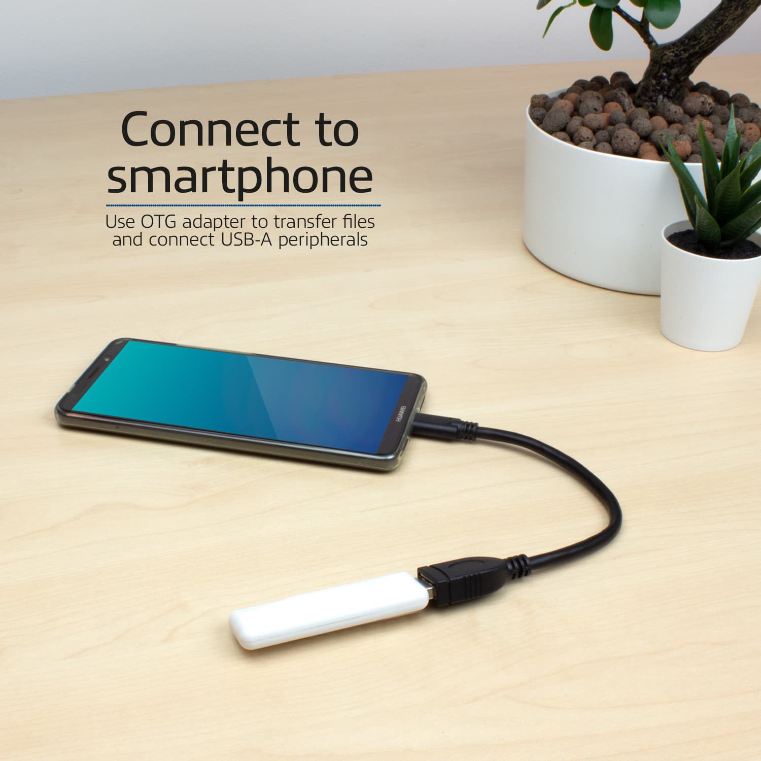 Kabel ACT USB 3.0 OTG USB-C male naar USB-A female 5
