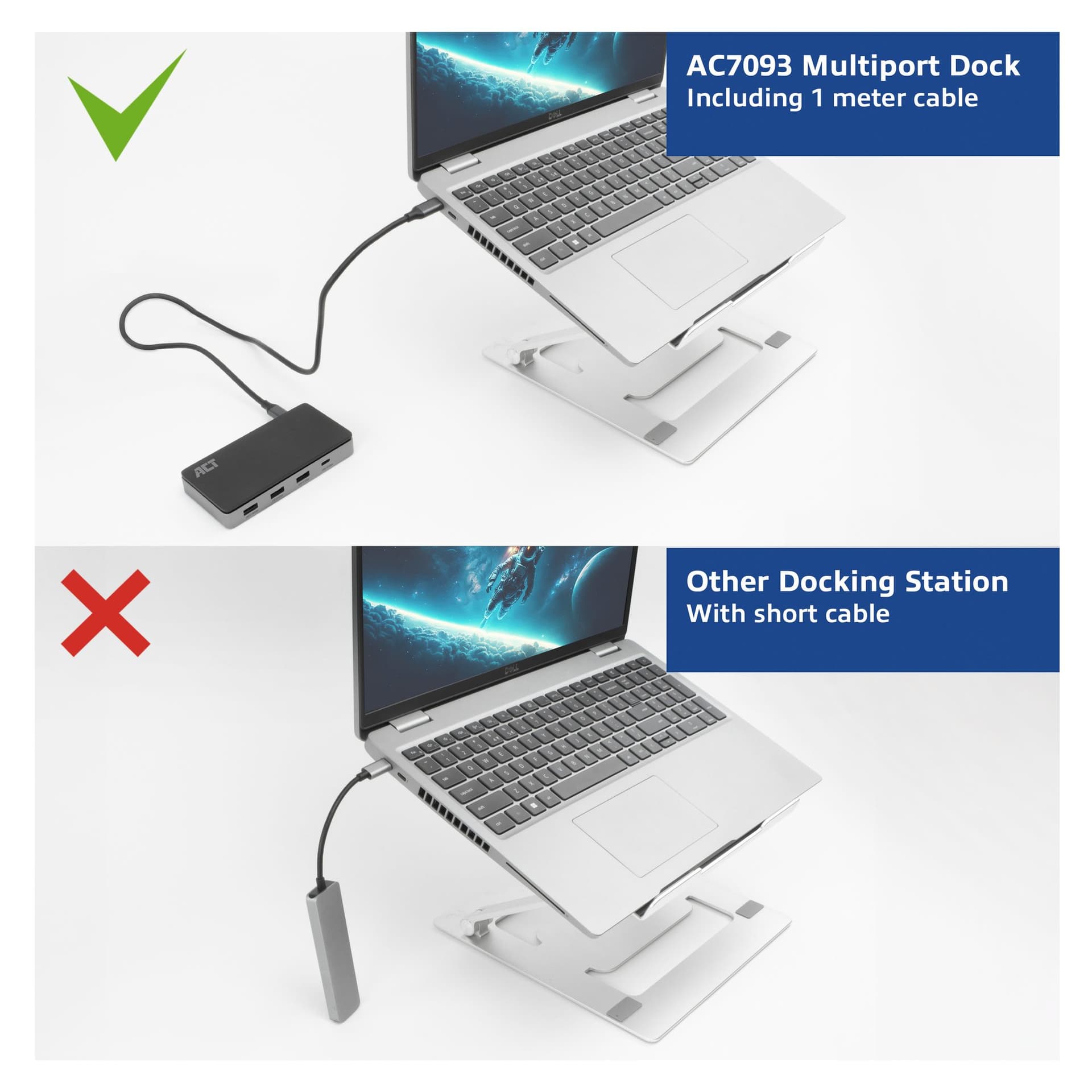 Dockingstation ACT USB-C 4K MST voor 2 HDMI monitoren 4