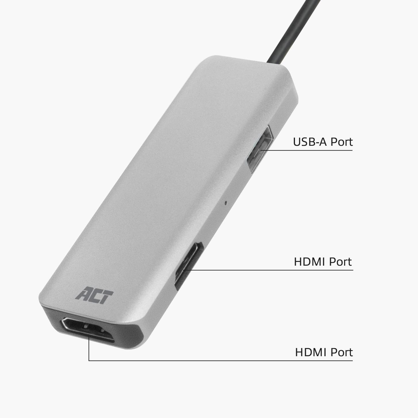 Adapter ACT USB-C 4K multiport voor 2 HDMI monitoren 3