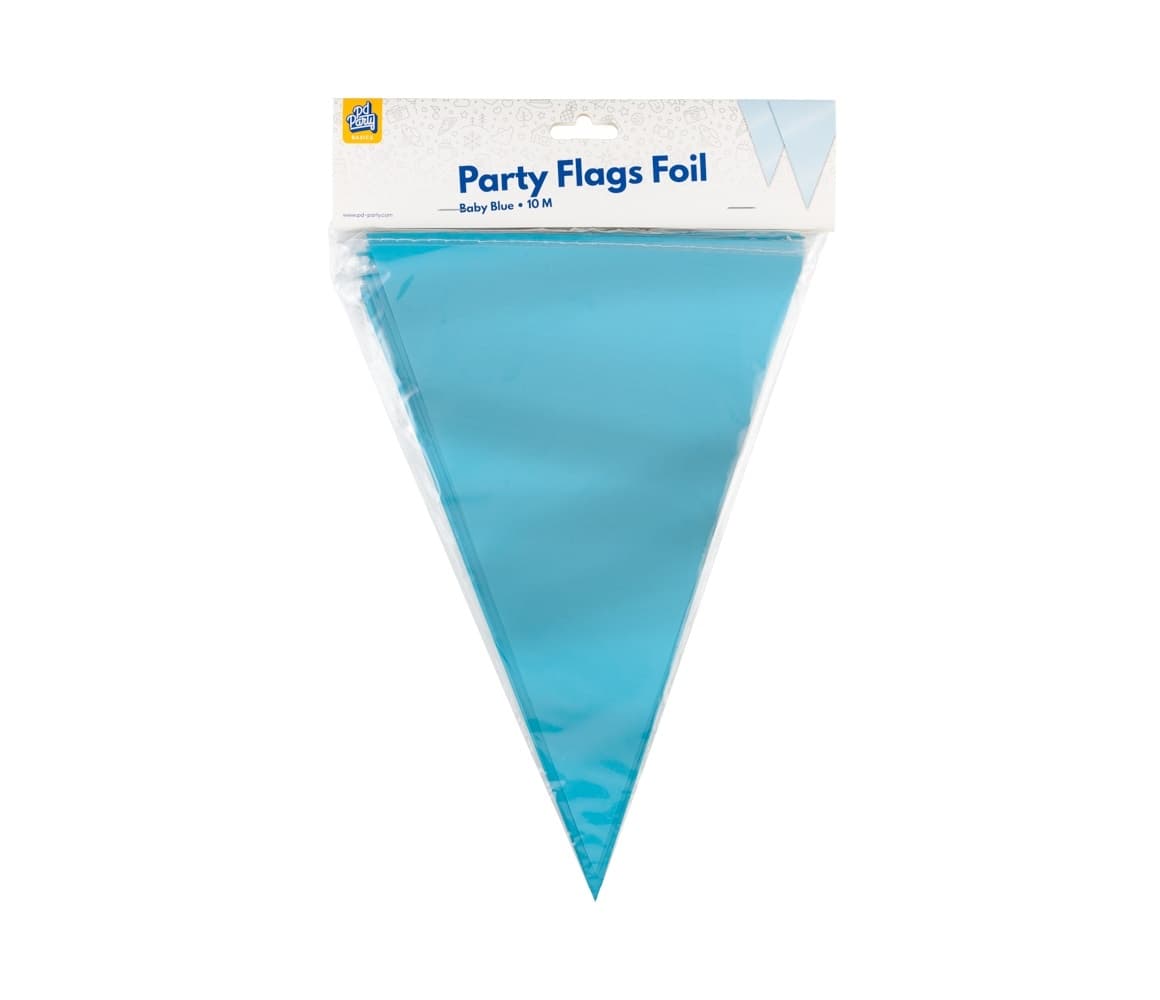 Party Flag Foil Baby Blue 2