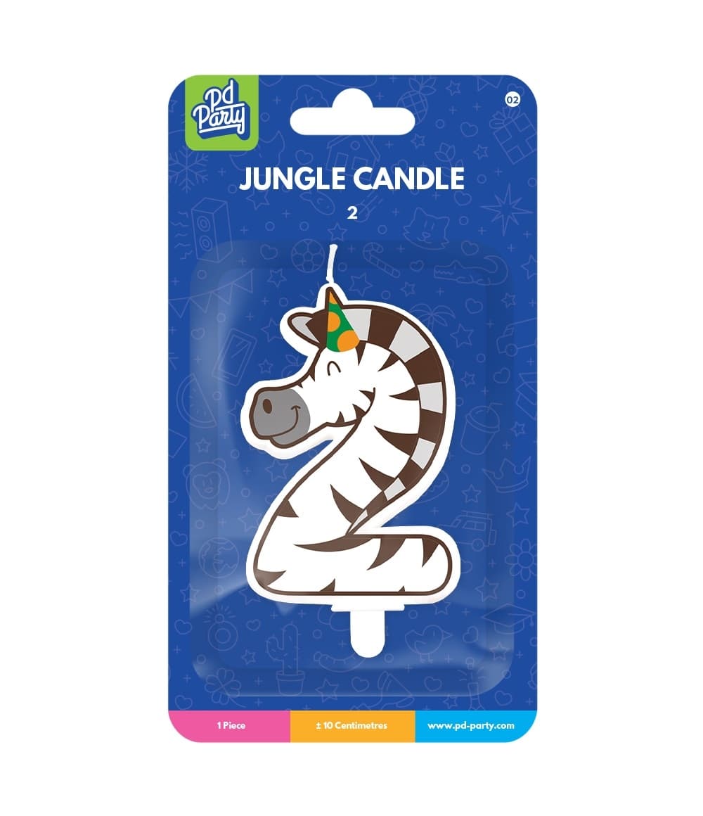 Jungle candle 2 Zebra 2
