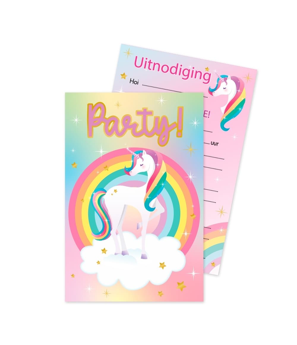 Uitnodigingskaarten Unicorn 4