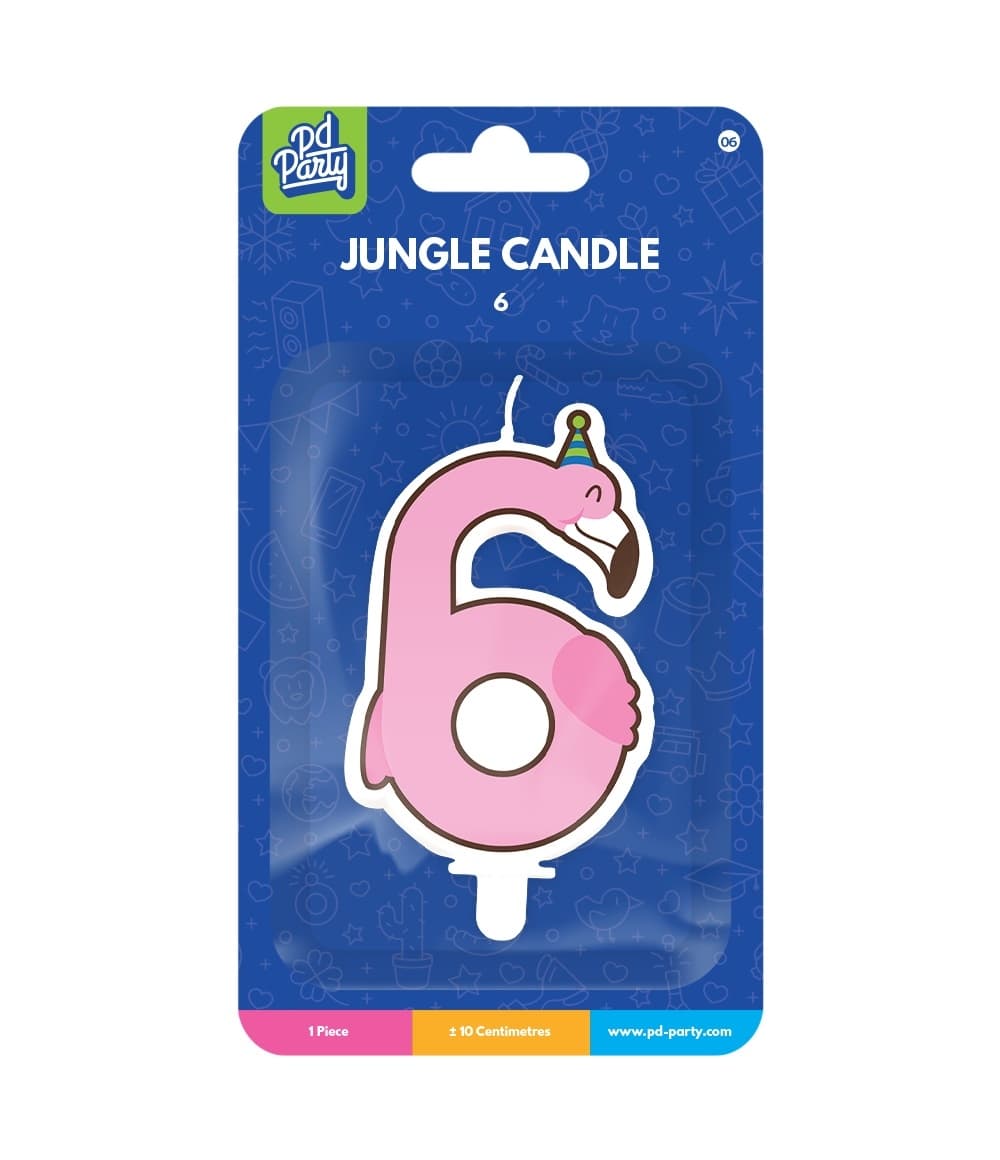 Jungle candle 6 Flamingo 2
