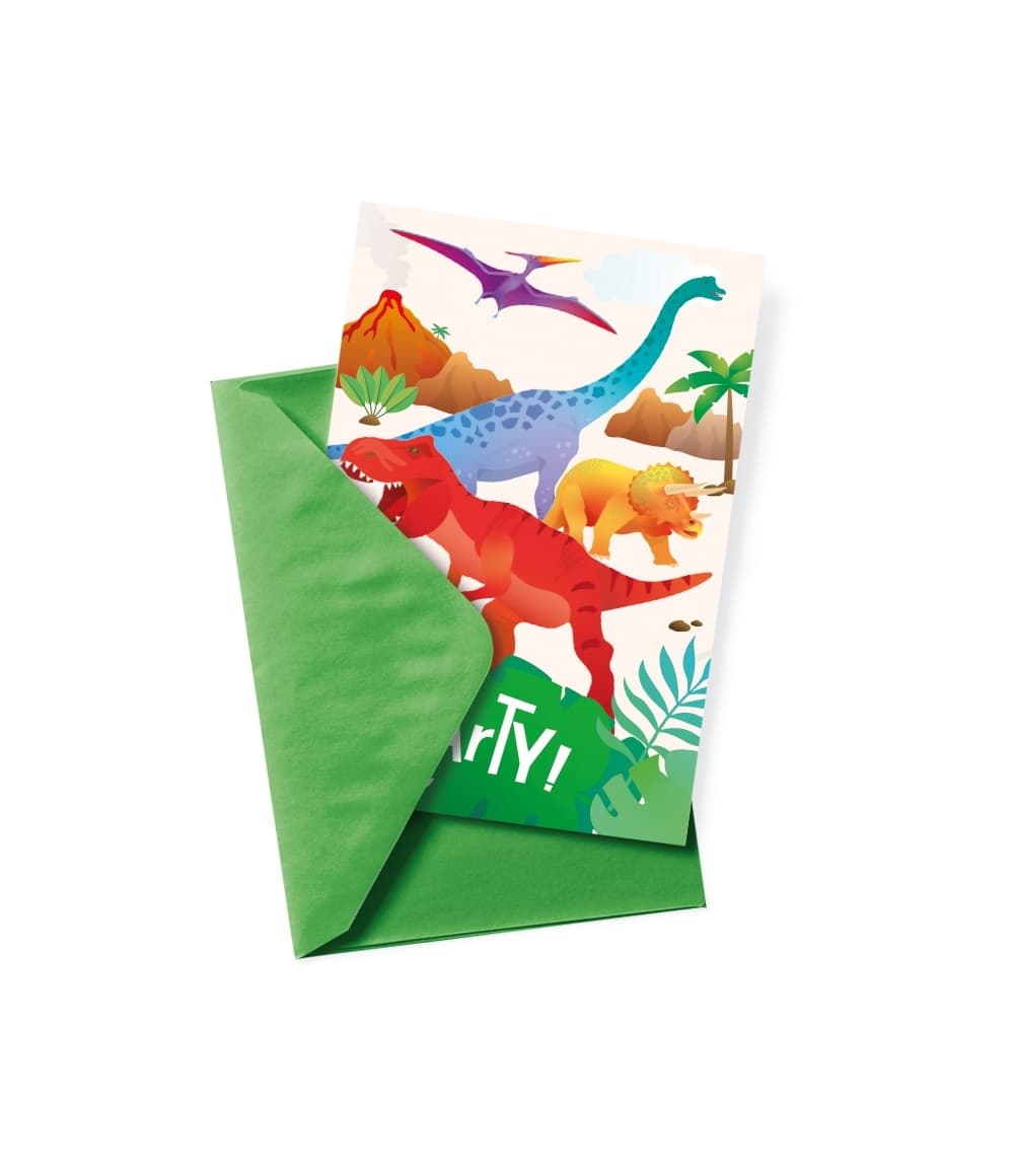 Uitnodigingskaarten Dino 3