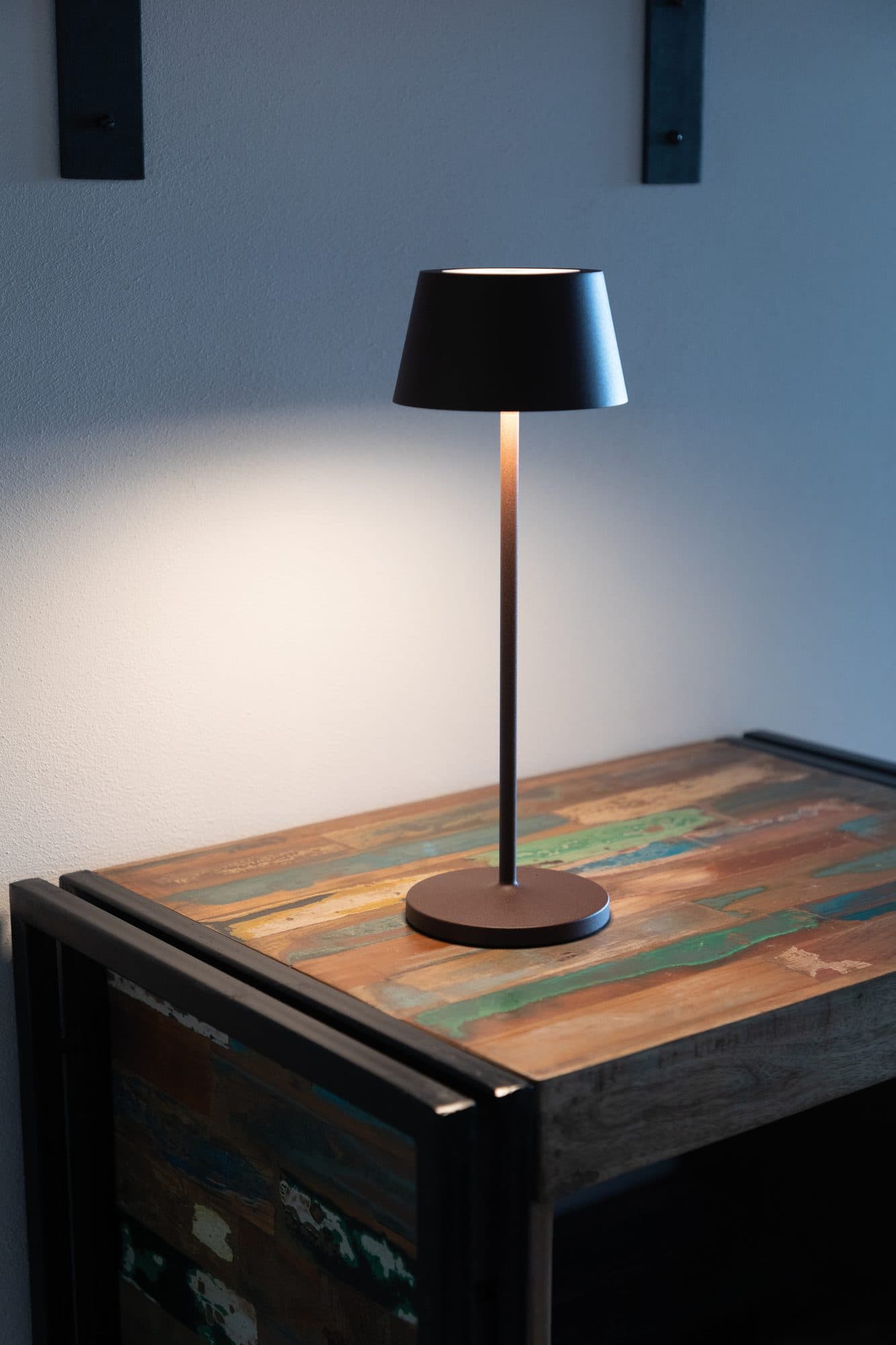 Tafellamp MAUL Nina LED oplaadbaar dimbaar bruin 3