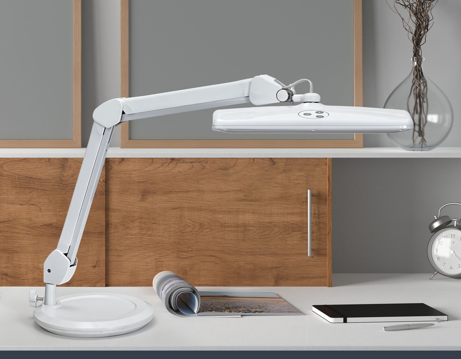 Werkpleklamp MAUL Intro LED dimbaar op voet wit 6