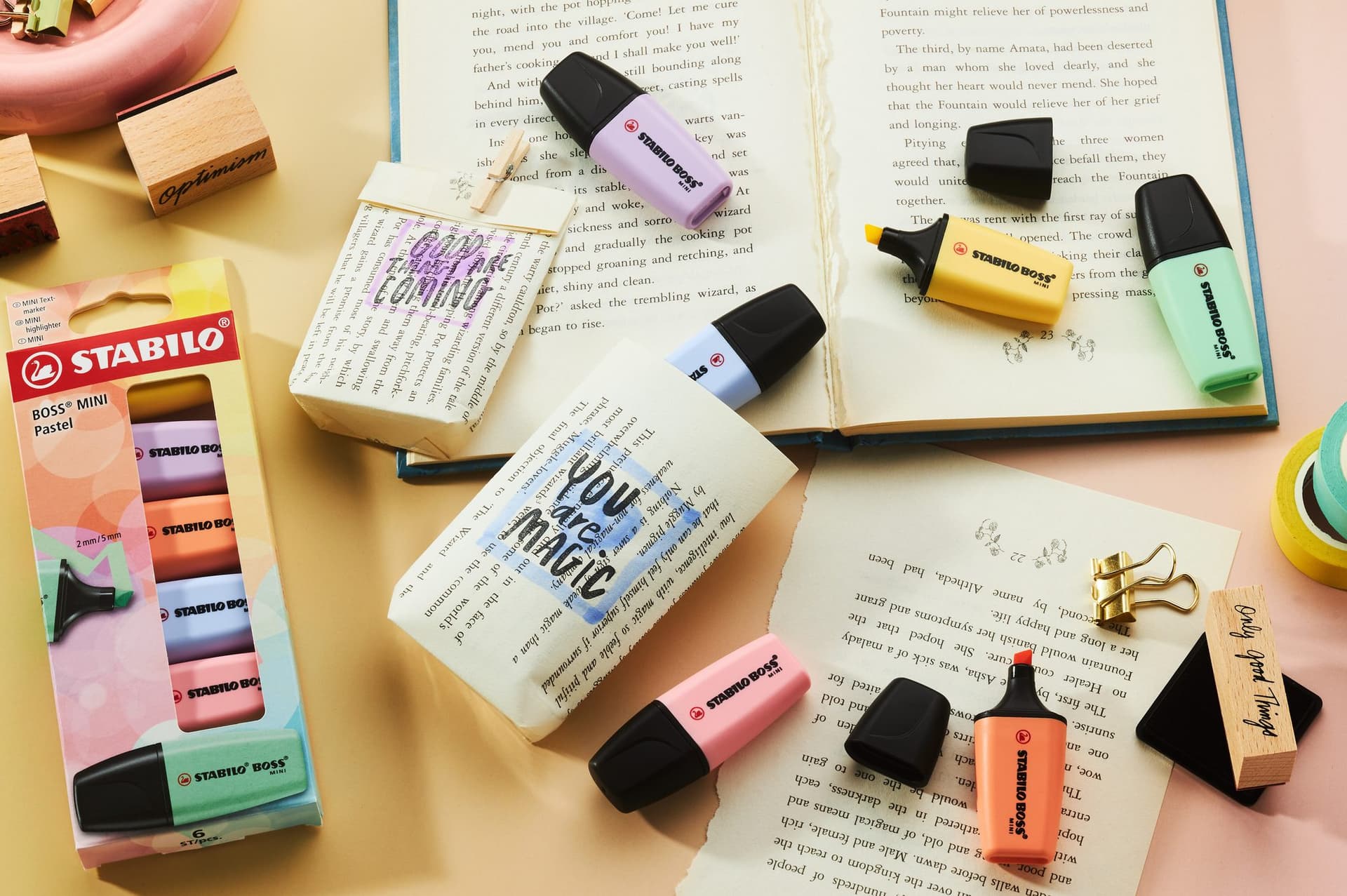 Markeerstift STABILO BOSS mini pastel assorti 6 stuks 6