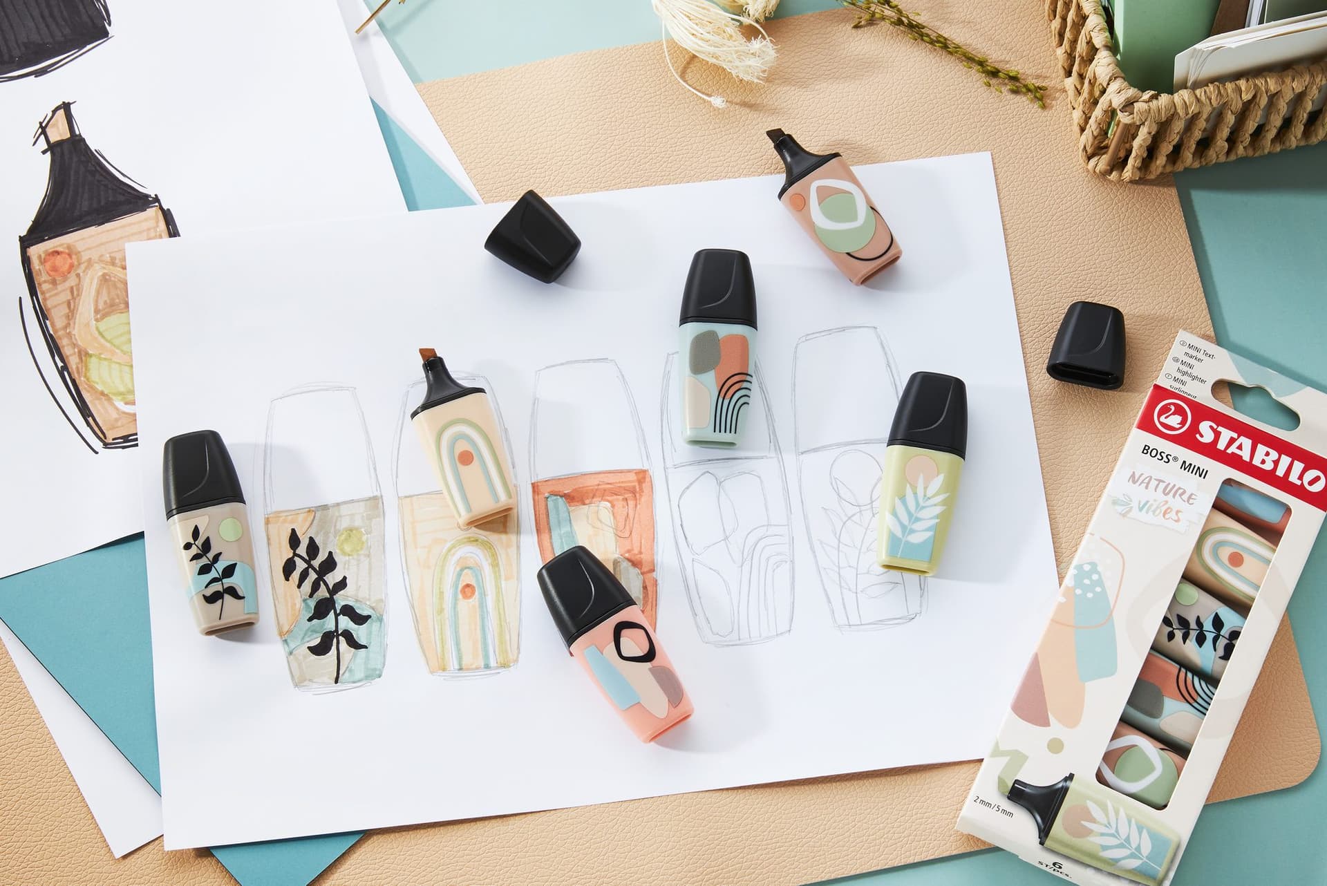 Markeerstift STABILO BOSS naturevibes assorti 6 stuks 4