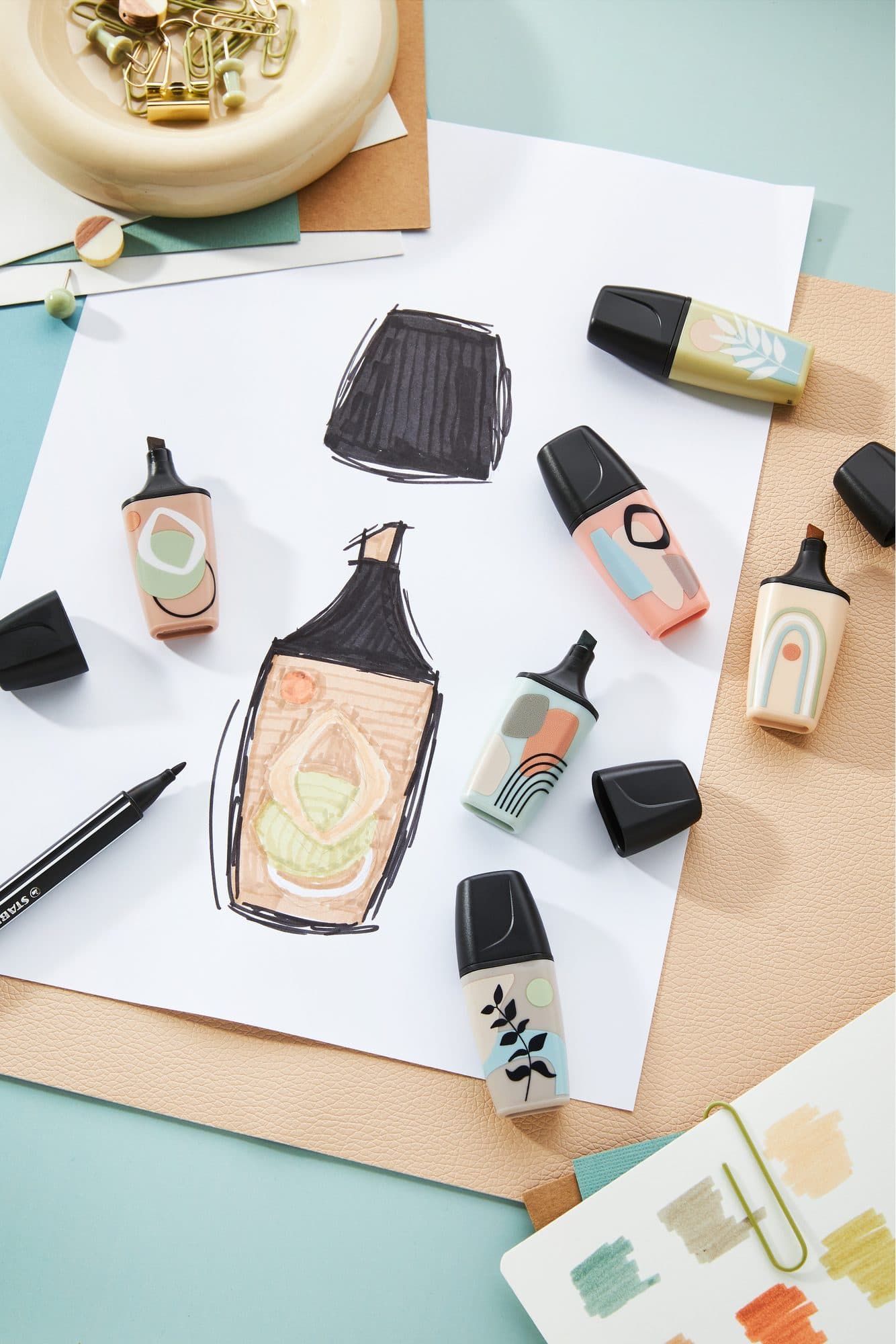 Markeerstift STABILO BOSS naturevibes assorti 6 stuks 7