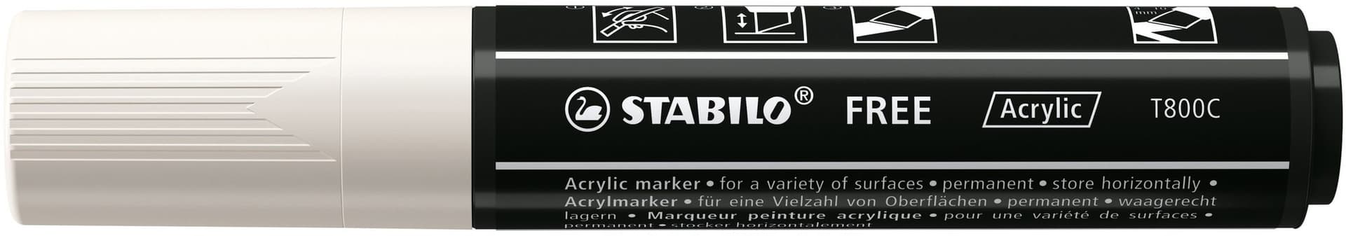 Acrylmarker STABILO  Free Acrylic T800C wit 2