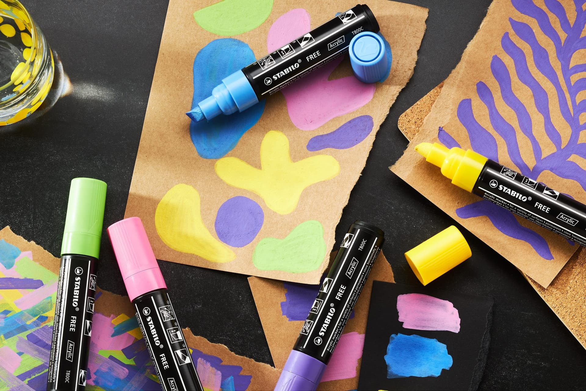 Acrylmarker STABILO  Free Acrylic T800C wit 5
