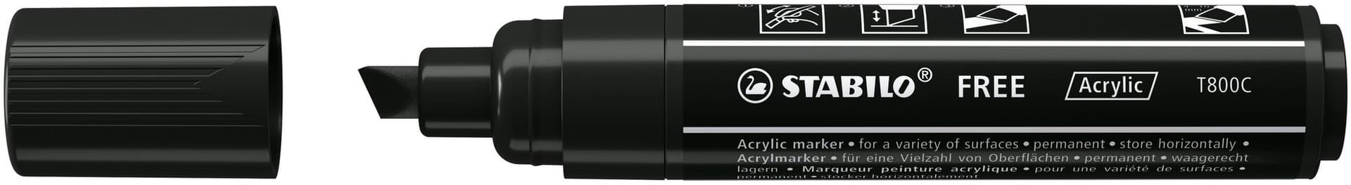 Acrylmarker STABILO  Free Acrylic T800C zwart