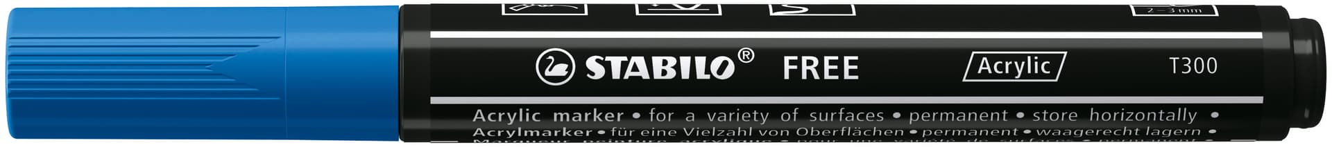 Acrylmarker STABILO  Free Acrylic T300 donkerblauw 2