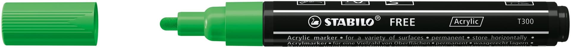 Acrylmarker STABILO  Free Acrylic T300 bladgroen