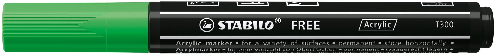 Acrylmarker STABILO  Free Acrylic T300 bladgroen 2