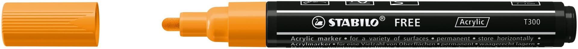 Acrylmarker STABILO  Free Acrylic T300 oranje