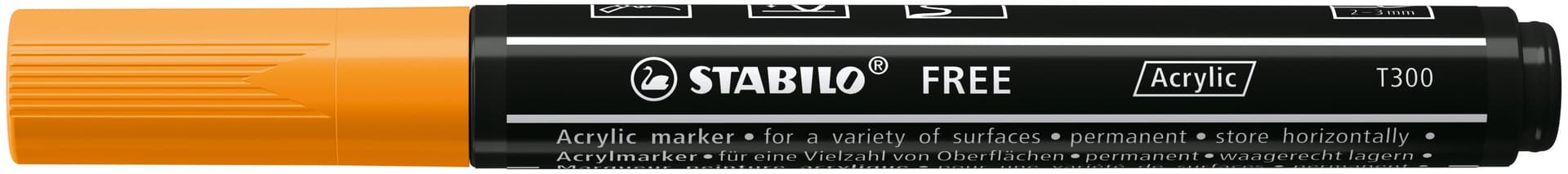 Acrylmarker STABILO  Free Acrylic T300 oranje 2