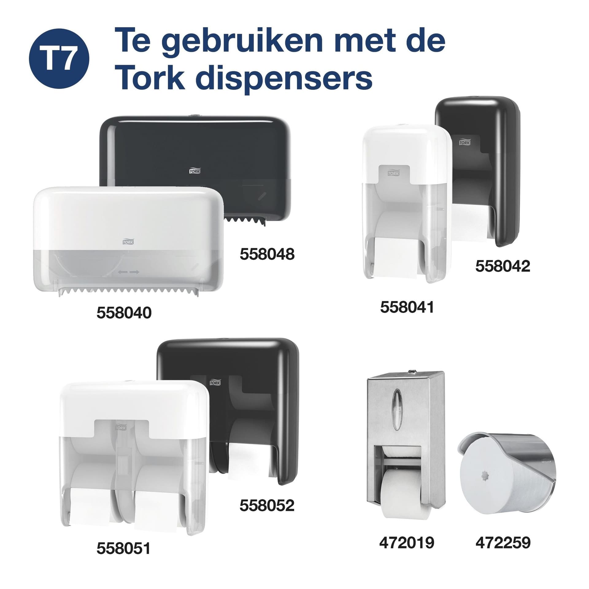 Toiletpapier Tork T7 Advanced Optiserve Coreless 2-laags 94m naturel 472640 3