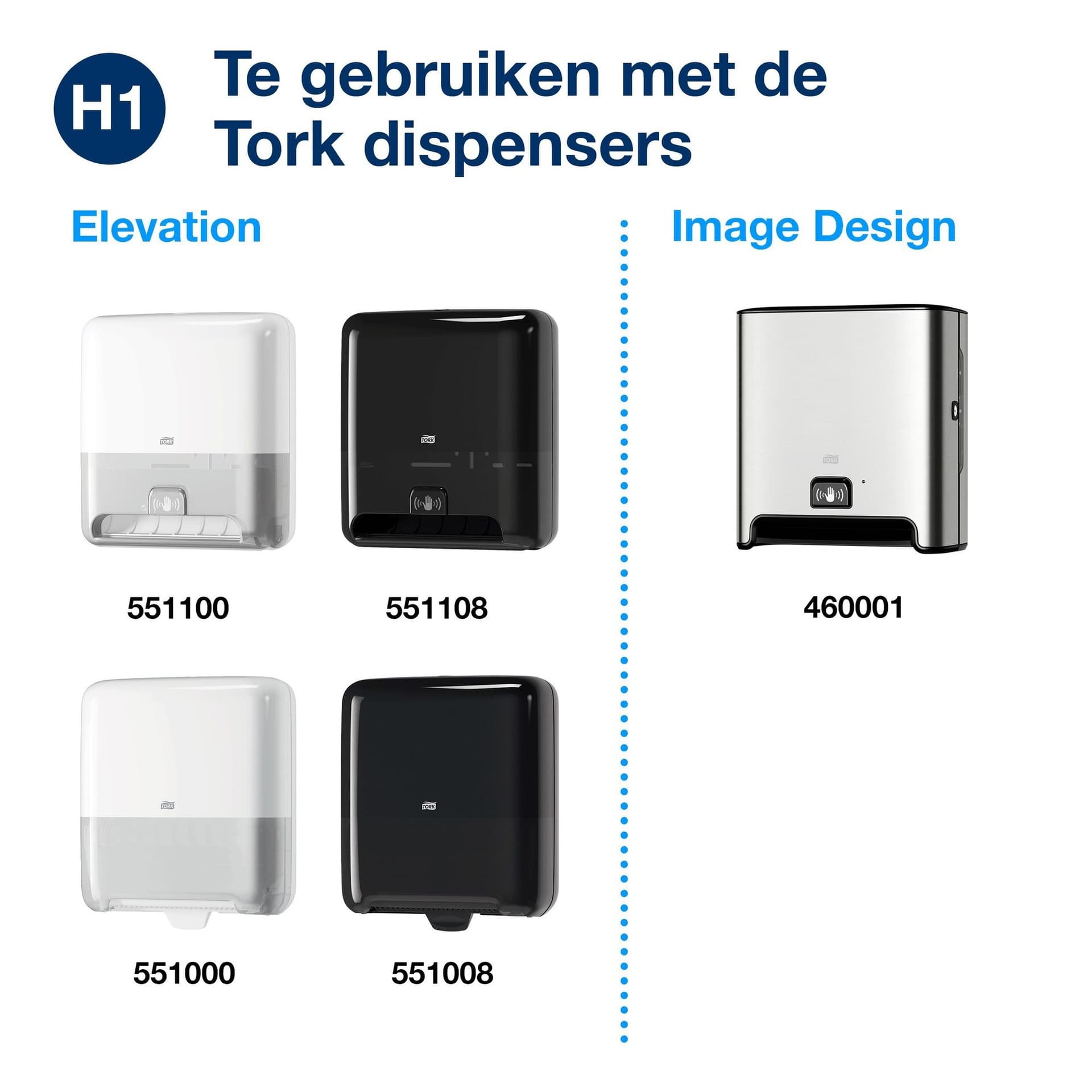 Handdoekrol Tork H1 Matic Advanced 2-laags 150m naturel 290099 3