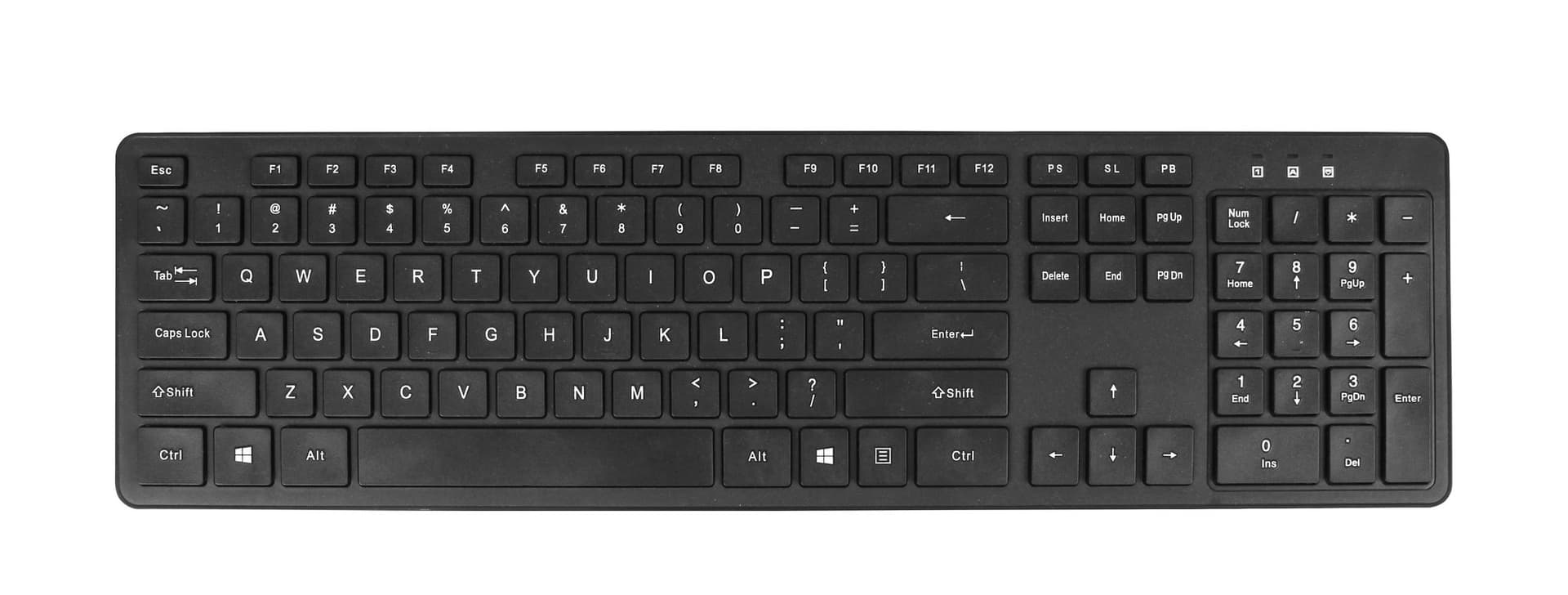 Toetsenbord Quantore QWERTY draadloos USB-A adapter zwart