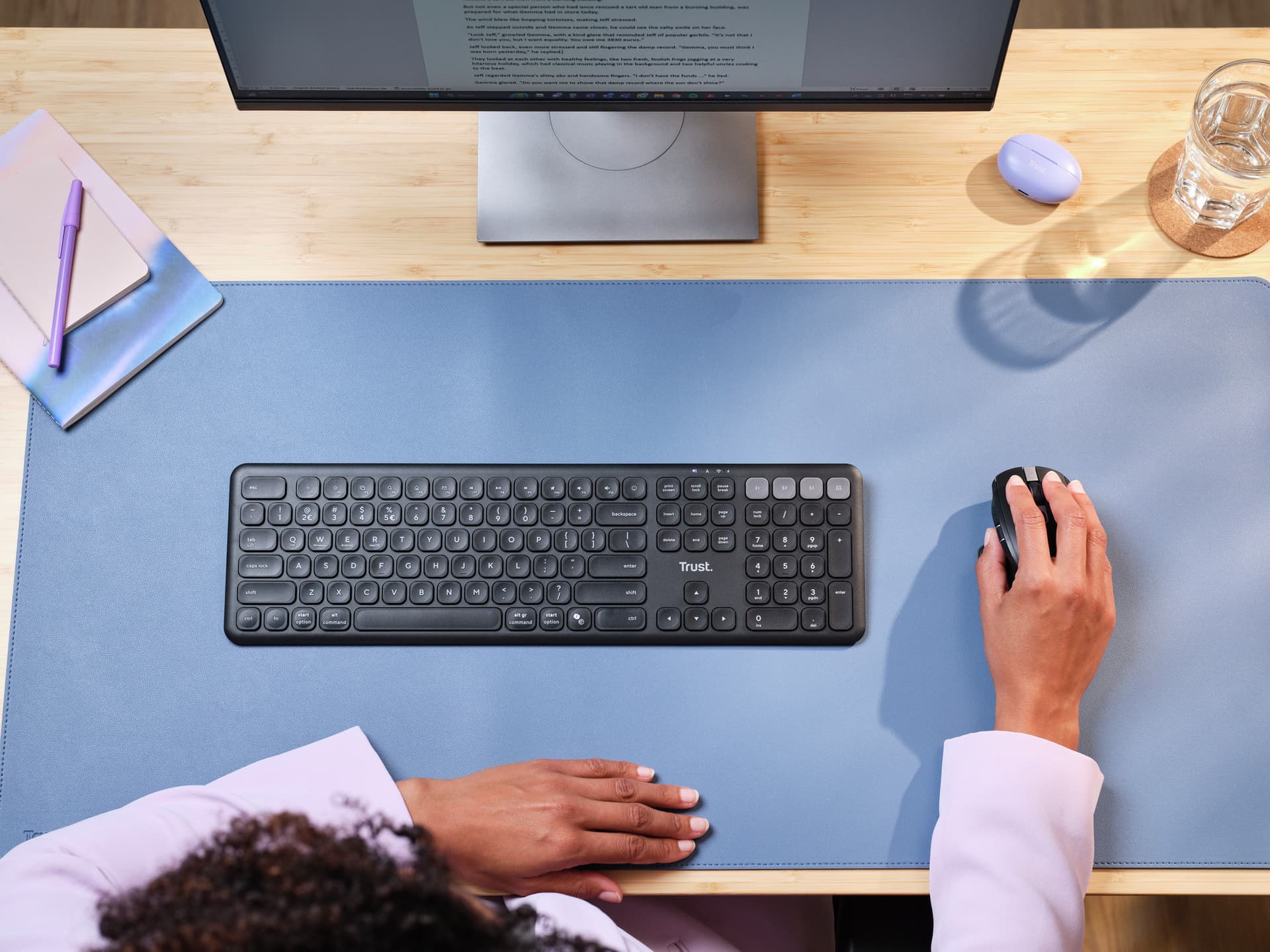 Toetsenbord Trust Vaiya Multidevice draadloos QWERTY 4