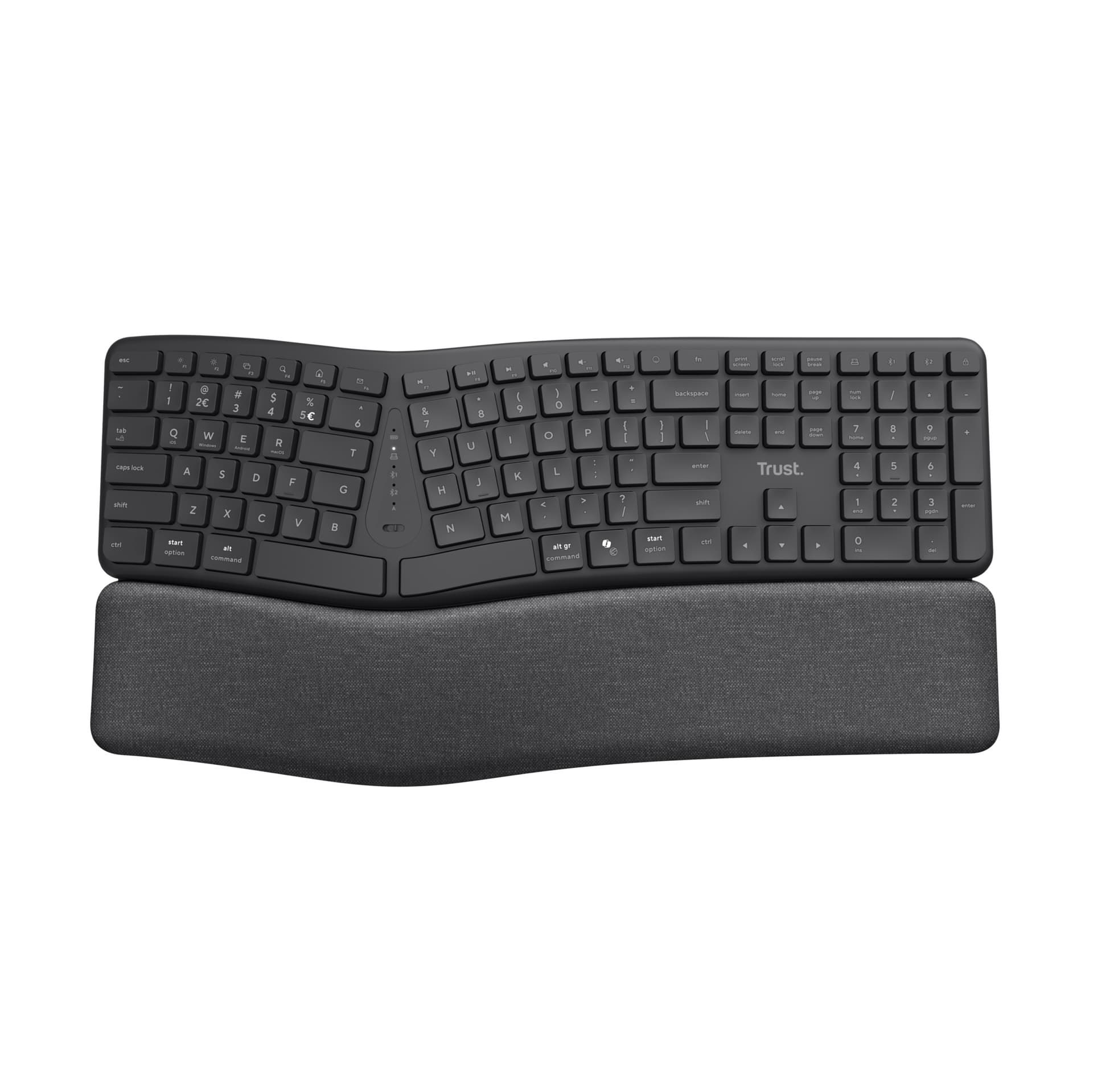 Toetsenbord Trust Keyra Ergo Multi draadloos QWERTY