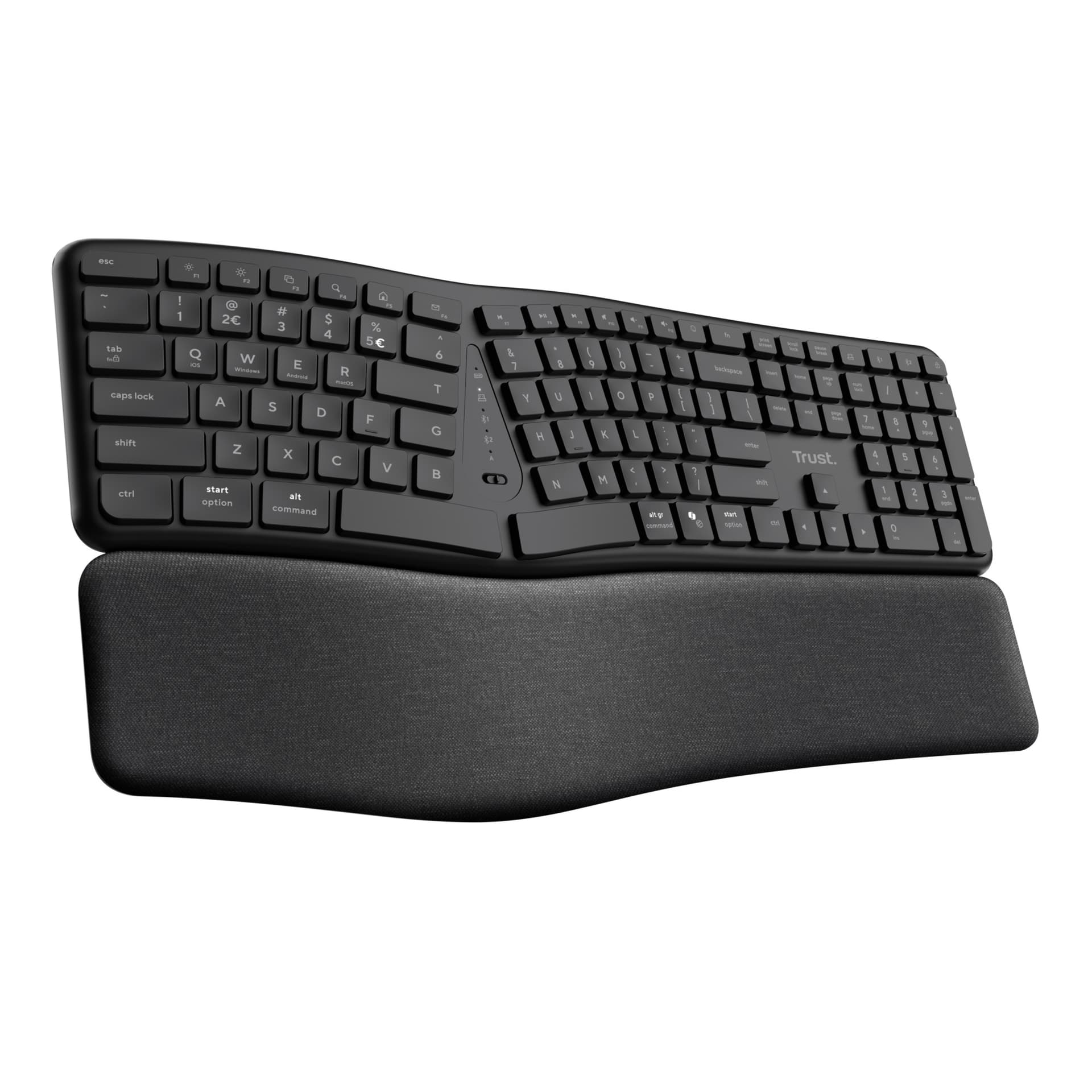 Toetsenbord Trust Keyra Ergo Multi draadloos QWERTY 2